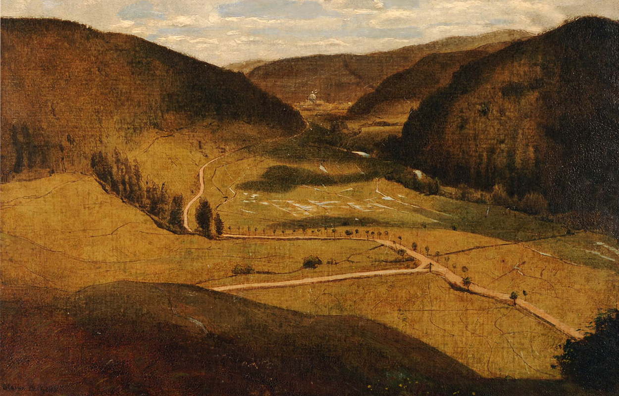 Blick nach St. Blasien (1871) - Gemlde von Hans Thoma im Kunstmuseum in Bernau